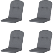 Madison -  Kuipstoelkussen Hoge Rug Rib grey - Ca. 96x45 cm - Set van ...