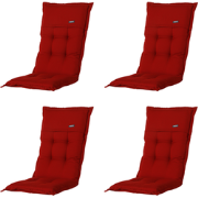 Madison -  Tuinstoelkussen Lage Rug Rib red - Ca. 105x50 cm - Set van ...