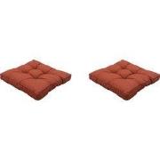 Madison -  Florance Zitkussen Panama terra - Ca. 60x60 cm - Set van 2