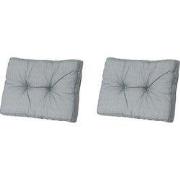 Madison -  Florance Rugkussen Basic grey - Ca. 43x60 cm - Set van 2