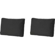 Madison -  Lounge Rugkussen Rib black - Ca. 43x73 cm - Set van 2