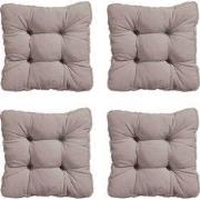 Madison -  Zitkussen Florance Panama jute - Ca. 47x47 cm - Set van 4