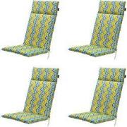 Madison -  Tuinstoelkussen Hoge Rug Siem yellow - Ca. 120x50 cm - Set ...