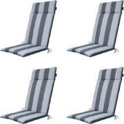 Madison -  Tuinstoelkussen Hoge Rug Banda grey - Ca. 120x50 cm - Set v...