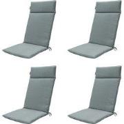 Madison -  Tuinstoelkussen Hoge Rug Silver canvas eco+ - Ca. 120x50 cm...