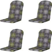 Madison -  Kuipstoelkussen Hoge Rug Patchy olive - Ca. 96x45 cm - Set ...