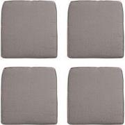 Madison -  Zitkussen Wicker Panama taupe - Ca. 48x48 cm - Set van 4