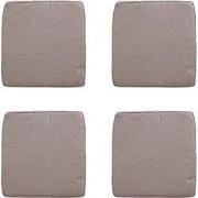 Madison -  Zitkussen Wicker Rib liver - Ca. 48x48 cm - Set van 4