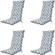 Madison -  Tuinstoelkussen Hoge Rug Trivia grey - Ca. 123x50 cm - Set ...