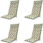 Madison -  Tuinstoelkussen Hoge Rug Trivia green - Ca. 123x50 cm - Set...