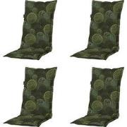 Madison -  Tuinstoelkussen Hoge Rug Circle green - Ca. 123x50 cm - Set...