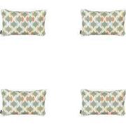 Madison -  Sierkussen Trivia green - Ca. 30x50 cm - Set van 4