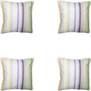 Madison -  Sierkussen Righe purple - Ca. 50x50 cm - Set van 4