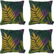 Madison -  Sierkussen Iven green - Ca. 50x50 cm - Set van 4