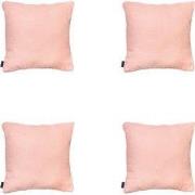 Madison -  Sierkussen Napels salmone - Ca. 50x50 cm - Set van 4