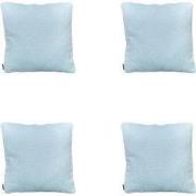 Madison -  Sierkussen Napels azure - Ca. 50x50 cm - Set van 4