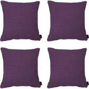 Madison -  Sierkussen Panama purple - Ca. 45x45 cm - Set van 4