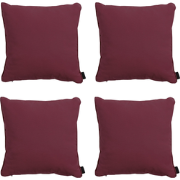 Madison -  Sierkussen Panama bordeaux - Ca. 45x45 cm - Set van 4