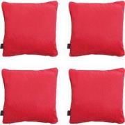 Madison -  Sierkussen Panama red - Ca. 60x60 cm - Set van 4
