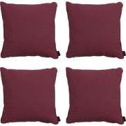 Madison -  Sierkussen Panama bordeaux - Ca. 60x60 cm - Set van 4