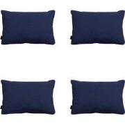 Madison -  Sierkussen Panama indigo - Ca. 40x60 cm - Set van 4