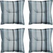 Madison -  Zitkussen Righe grey - Ca. 50x50 cm - Set van 4