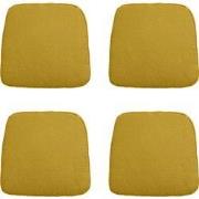 Madison -  Zitkussen Wicker Panama mustard - Ca. 48x48 cm - Set van 4