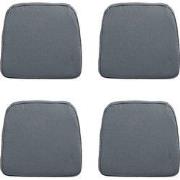 Madison -  Zitkussen Wicker Rib grey - Ca. 48x48 cm - Set van 4