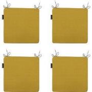 Madison -  Zitkussen Panama mustard - Ca. 40x40 cm - Set van 4