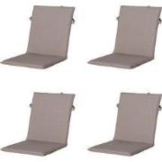 Madison -  Stapelstoelkussen Panama taupe - Ca. 97x49 cm - Set van 4