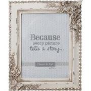 Clayre & Eef Fotolijst Beige Kunststof Bloemen