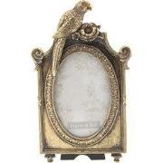 Clayre & Eef Fotolijst 10x15 cm Goudkleurig Kunststof Papegaai