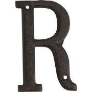 Clayre & Eef IJzeren Letter R 13 cm Bruin IJzer
