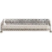 Clayre & Eef Decoratie schaal 20x10x3 cm Zilverkleurig Metaal