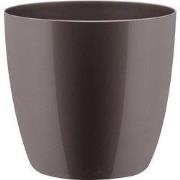 2 stuks - Bloempot Brussels diamond rond 14 cm oyster pearl