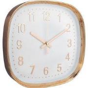 QUVIO Wandklok - 30 cm - Rosegoud en wit