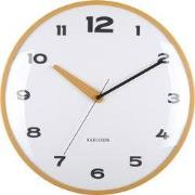 Karlsson - Wandklok Brisk Dome - Okergeel- Ø40cm