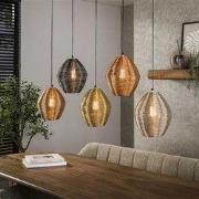 Hoyz Collection - Hanglamp 5L Web Mix - Mat Nikkel Mix Kleur