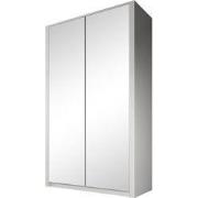 Meubella - Kledingkast Malibu - Wit - 113 cm - Met spiegel