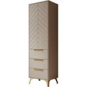 Meubella - Kledingkast Xiano - Beige - 53 cm