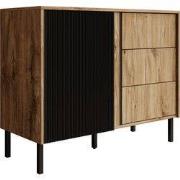 Meubella - Dressoir Margareth - Eiken - 100 cm - 3 lades