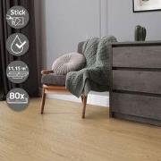 5x Deluxe PVC klevende vinyl vloerbedekking voor 2,23 m² natuurlijke e...