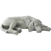 Clayre & Eef Beeld Hond 58x35x15 cm Grijs Polyresin