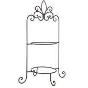 Clayre & Eef Etagère voor 2 borden 38x30x57 cm Bruin IJzer