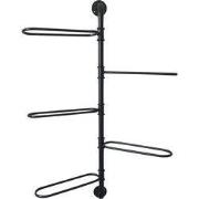 Clayre & Eef Handdoekenrek 37x9x84 cm Zwart Metaal