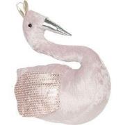 Clayre & Eef Deurstopper Zwaan 25x14x31 cm Roze Polyester