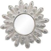 Clayre & Eef Spiegel Ø 54 cm Grijs IJzer IJsster