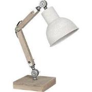 Clayre & Eef Bureaulamp 15x15x47 cm Beige Hout