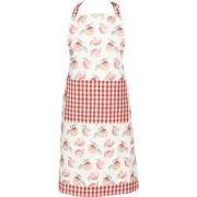 Clayre & Eef Keukenschort 70x85 cm Rood Groen Katoen Appels
