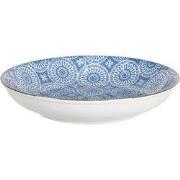 Clayre & Eef Soepbord Ø 20x4 cm Blauw Keramiek
